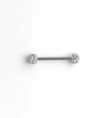Gümüş Epoxy Kaplama Göğüs Piercing - Görsel 5