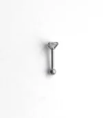 Gümüş Tek Top Taşlı Piercing