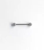 Gümüş Taşlı Göğüs Piercing - Görsel 3