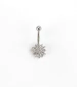 Taşlı Fashion Gümüş Göbek Piercing