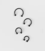Siyah Septum Halka Piercing