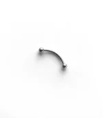Gümüş Çift Top Kaş Piercing - Görsel 2