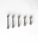 Gümüş Epoxy Kaplama Göğüs Piercing
