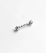 Gümüş Epoxy Kaplama Göğüs Piercing - Görsel 2