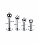 VegaLine Gümüş Cerrahi Çelik Dudak Piercing - Görsel 4